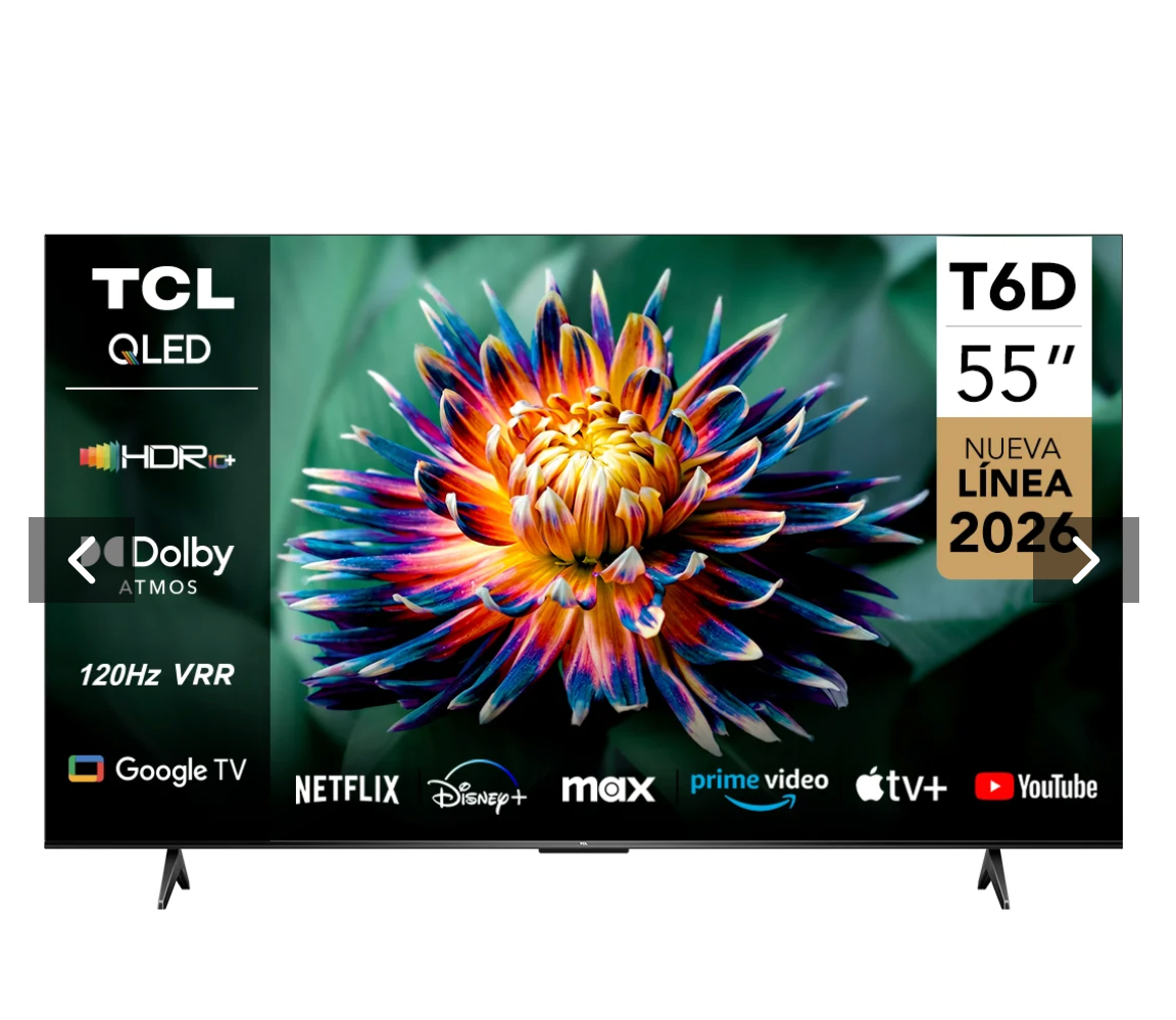 Smart TV TCL 55" QLED UHD 4K T6D