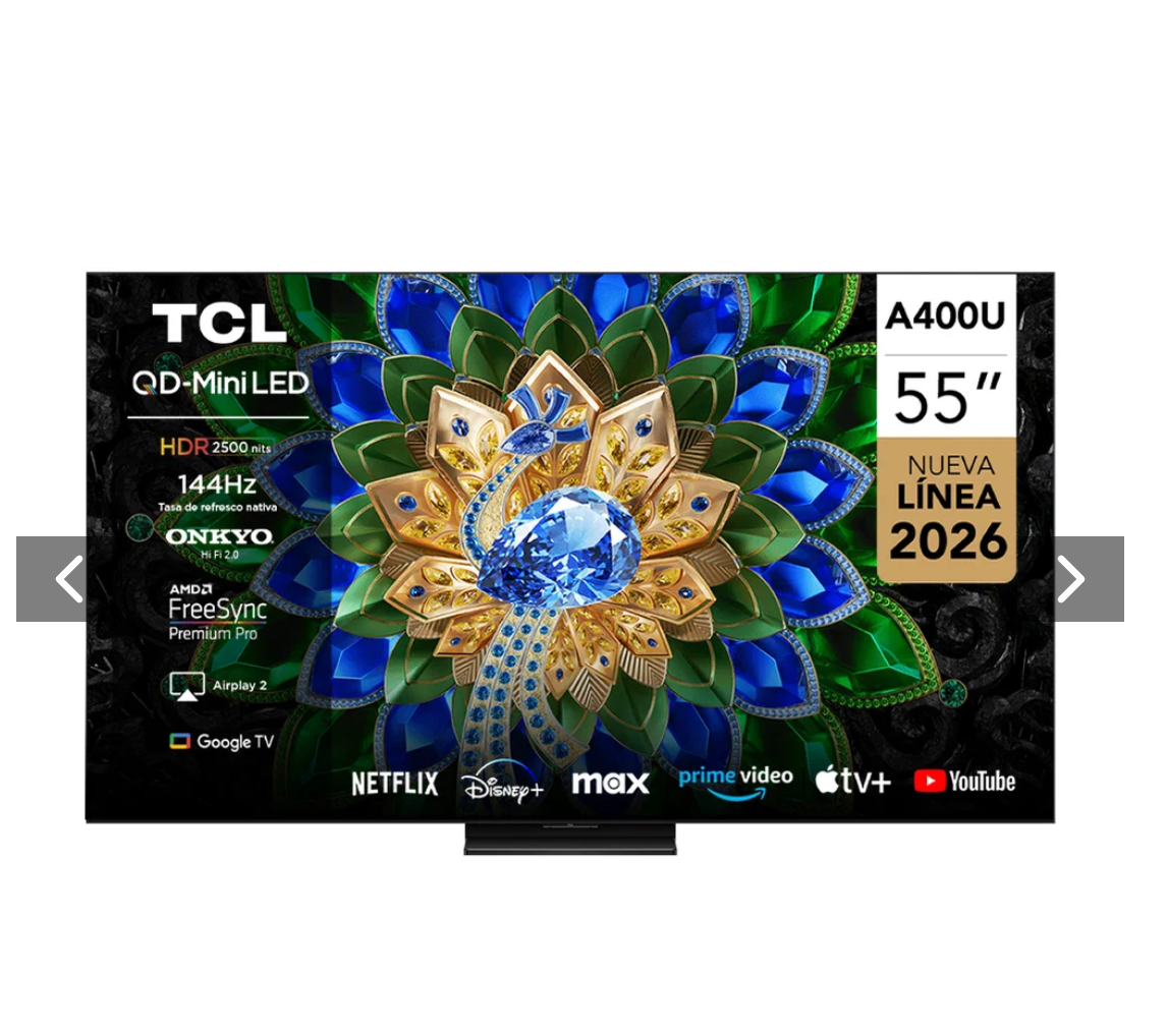 Smart TV TCL 55" QD-Mini LED UHD 4K A400U