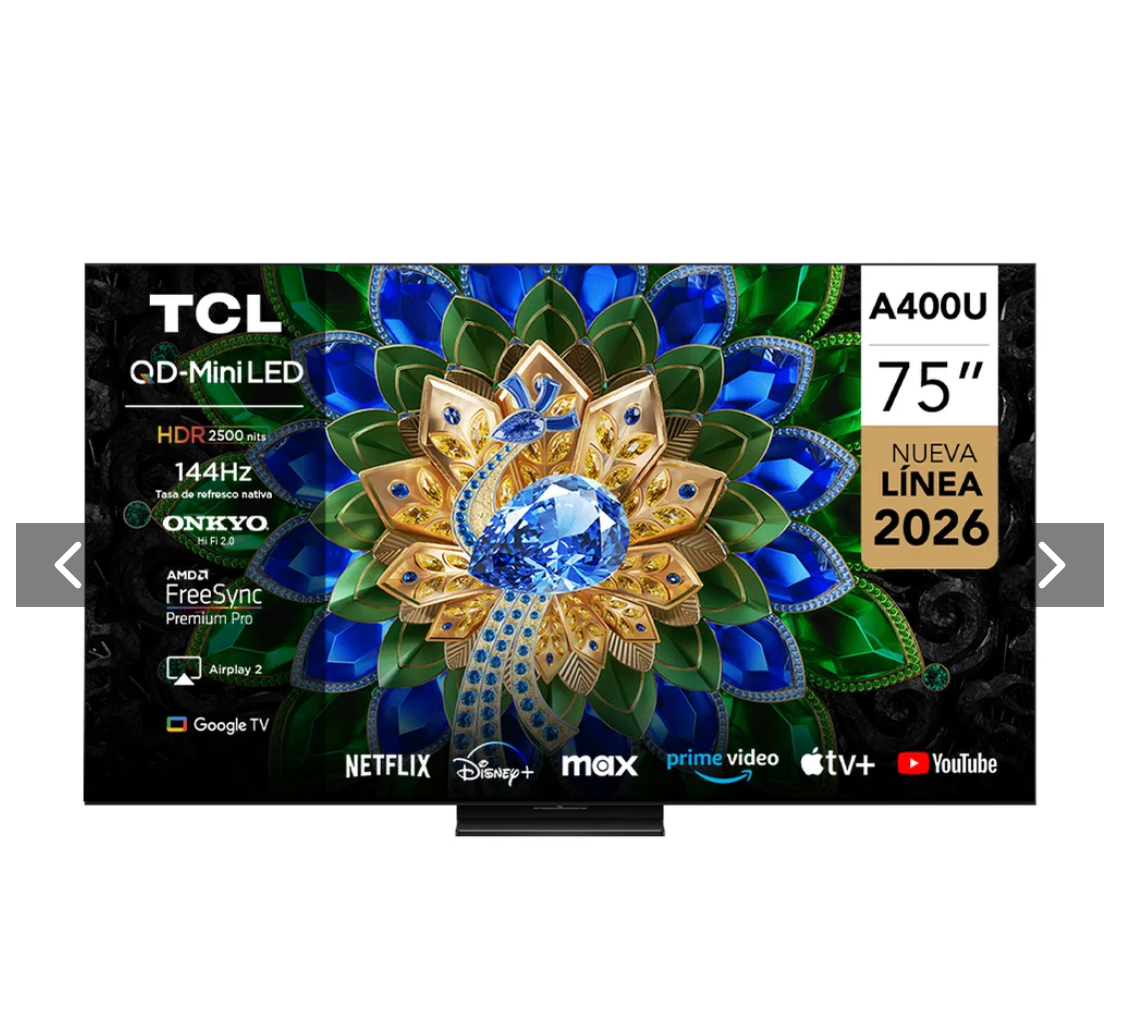 Smart TV TCL 75" QD-Mini LED UHD 4K A400U