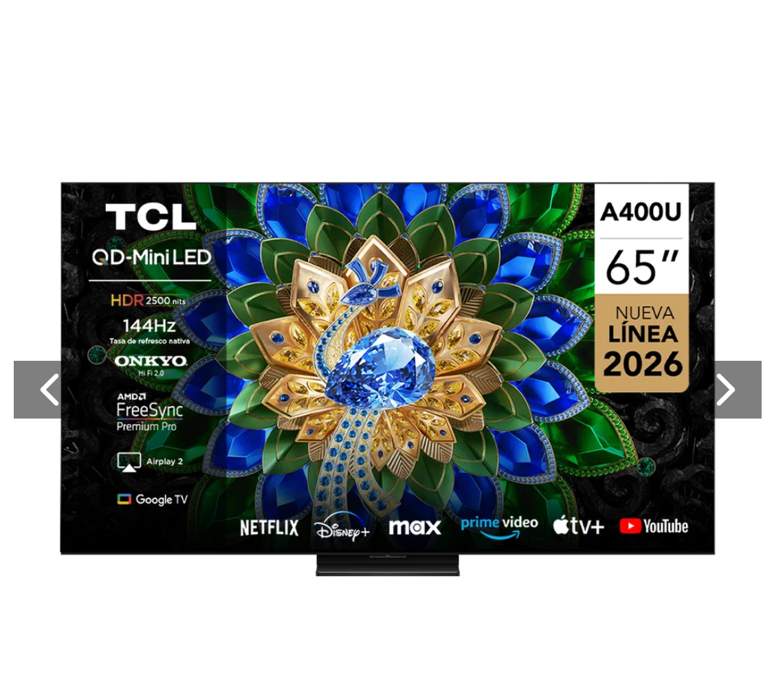 Smart TV TCL 65" QD-Mini LED UHD 4K A400U