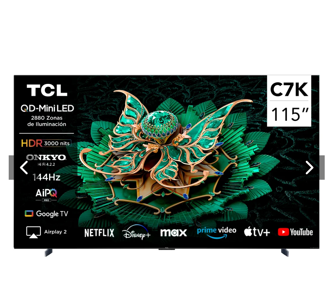 Smart TV 115" TCL 4K QLED Mini LED 115C7K