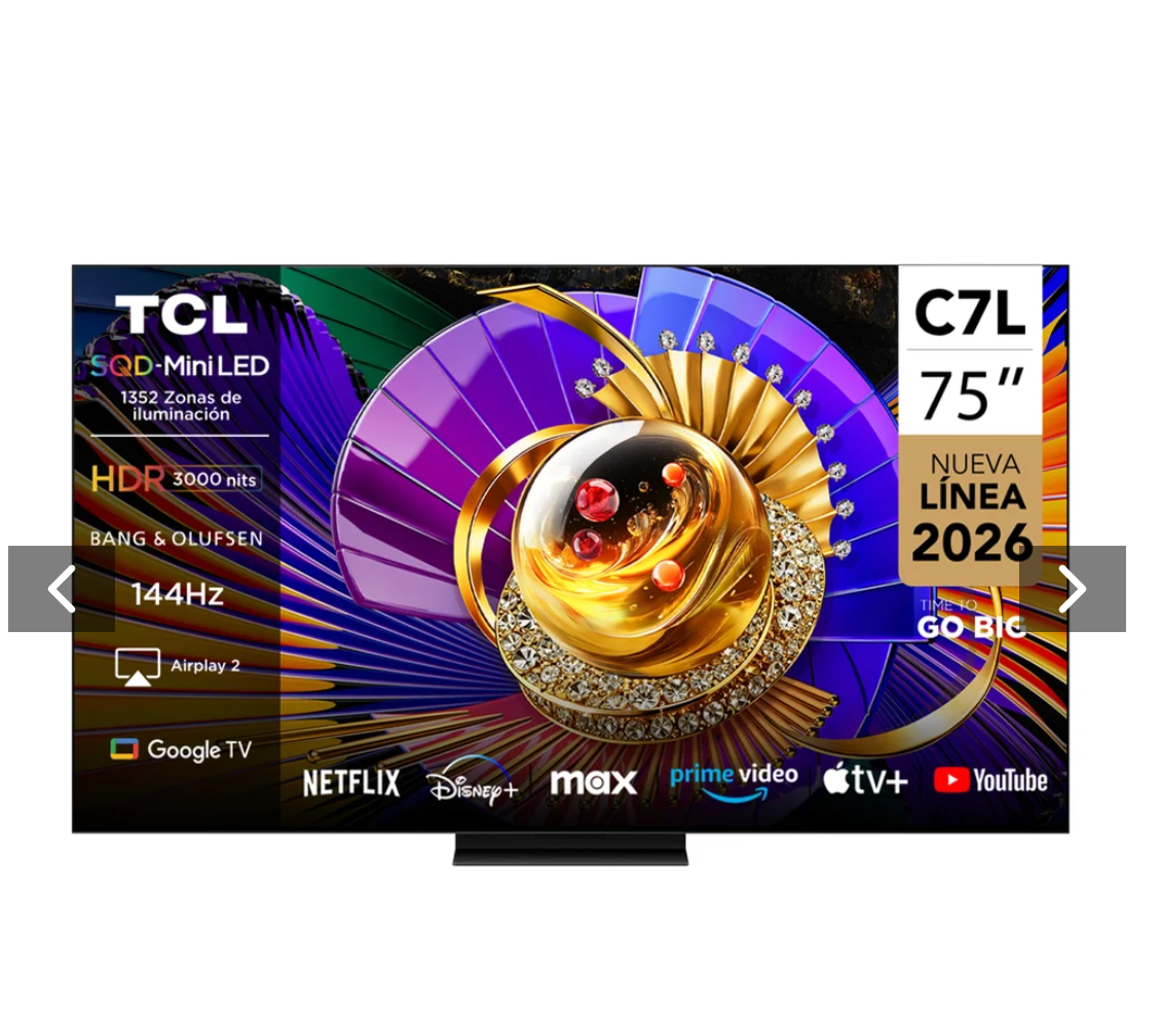 Smart TV 75" TCL 4K SQD-Mini LED 75C7L
