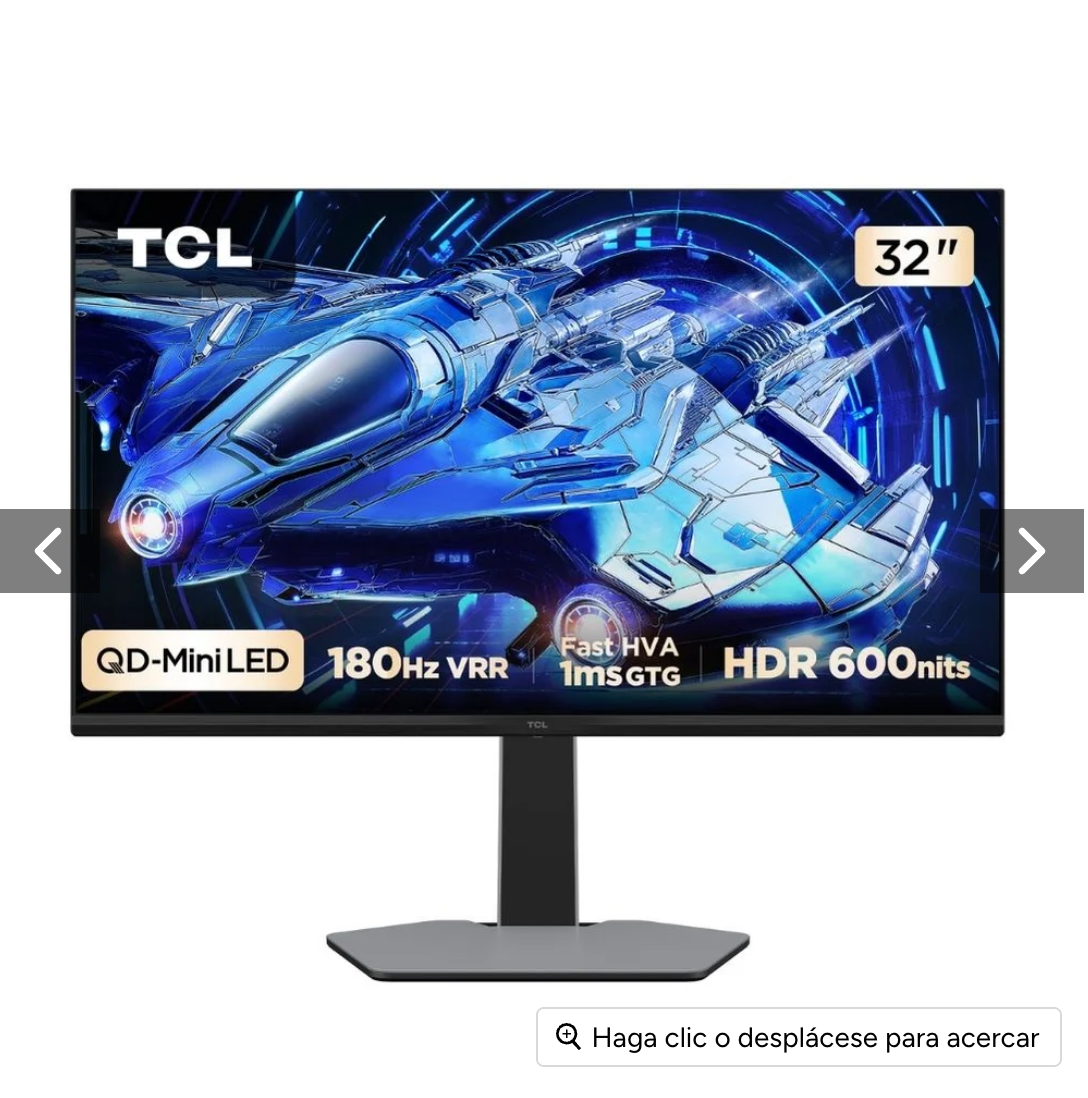 Monitor Gamer TCL QD-Mini LED 32G64 QHD 180Hz