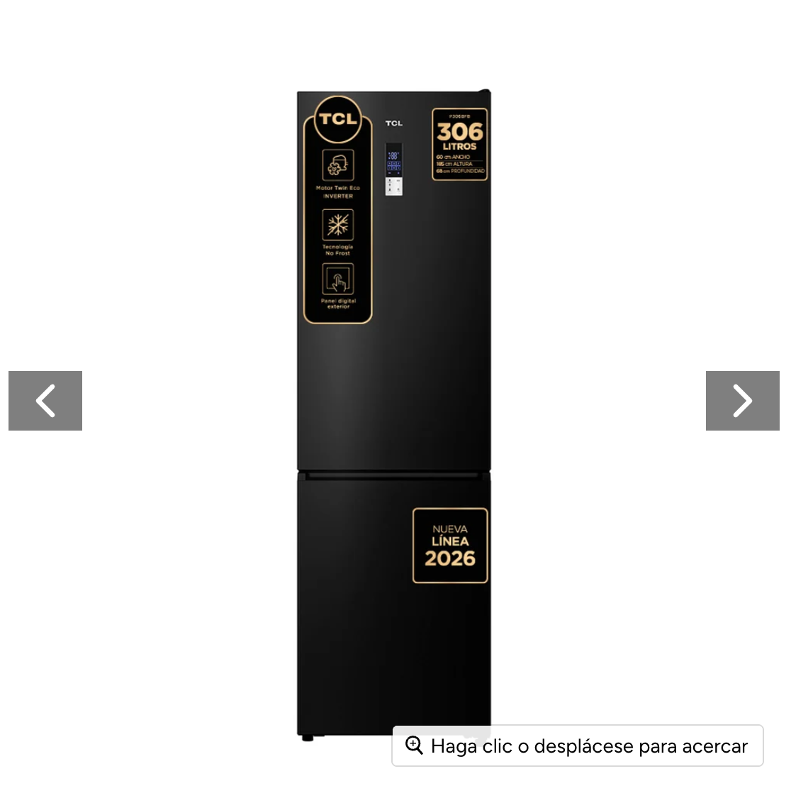 Refrigerador Bottom Freezer No Frost 306L P306BFB
