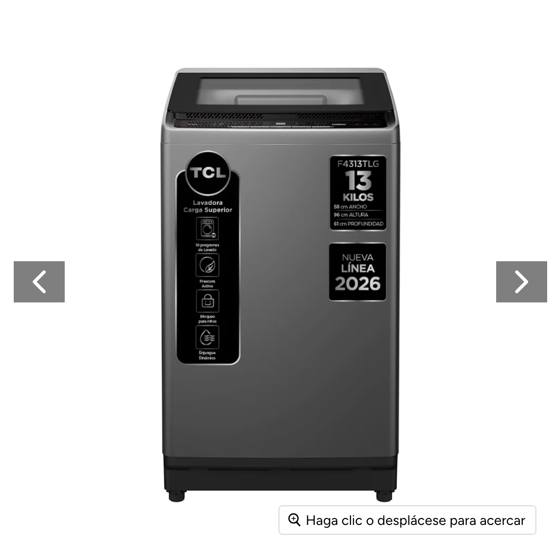 Lavadora Carga Superior 13Kg  Titanio F4313TLG